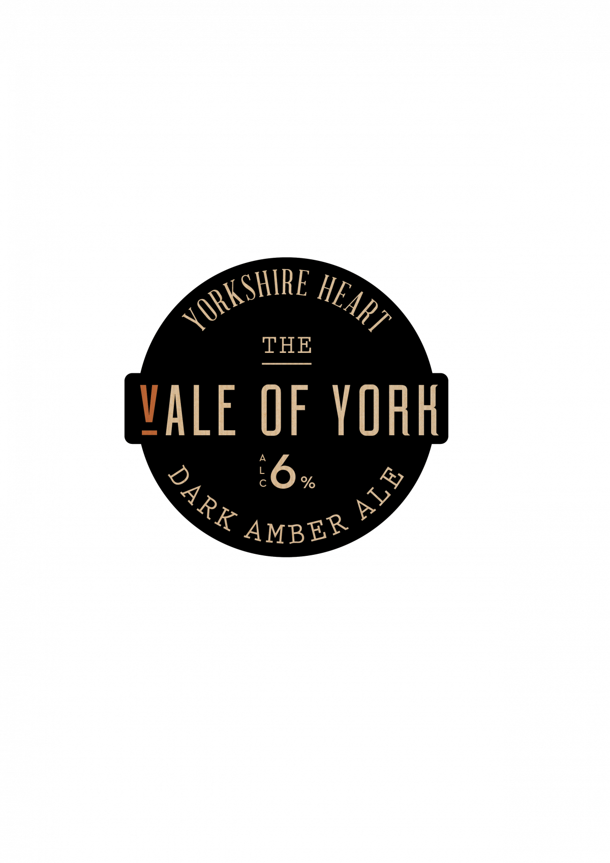 Black Vale of York logo with bronze text