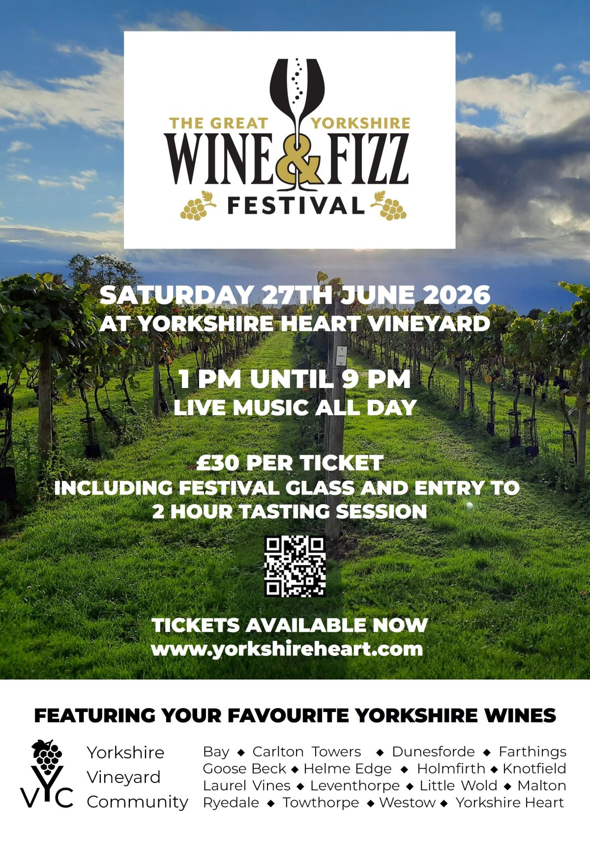 Great Yorkshire Wine & Fizz Festival 2026.