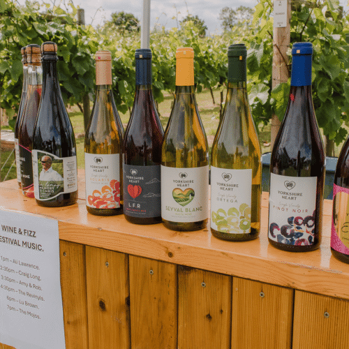 Yorkshire heart Wine at Band at the Yorkshire Wine & Fizz Festival
