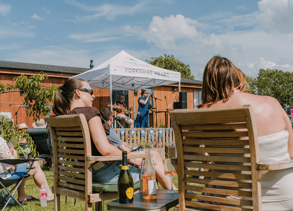 Band at the Yorkshire Wine & Fizz Festival