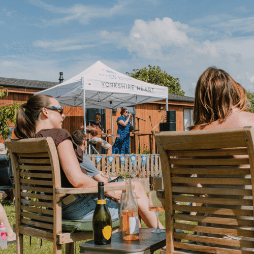 Band at the Yorkshire Wine & Fizz Festival