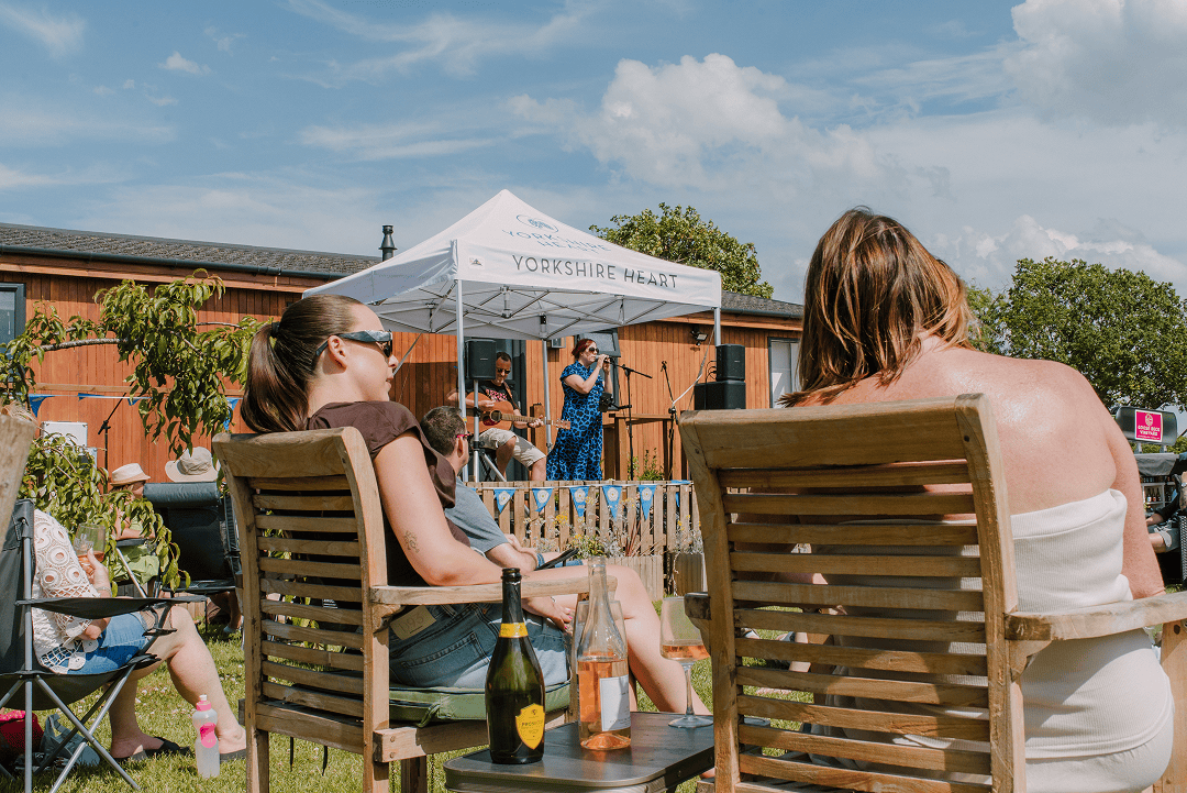Band at the Yorkshire Wine & Fizz Festival