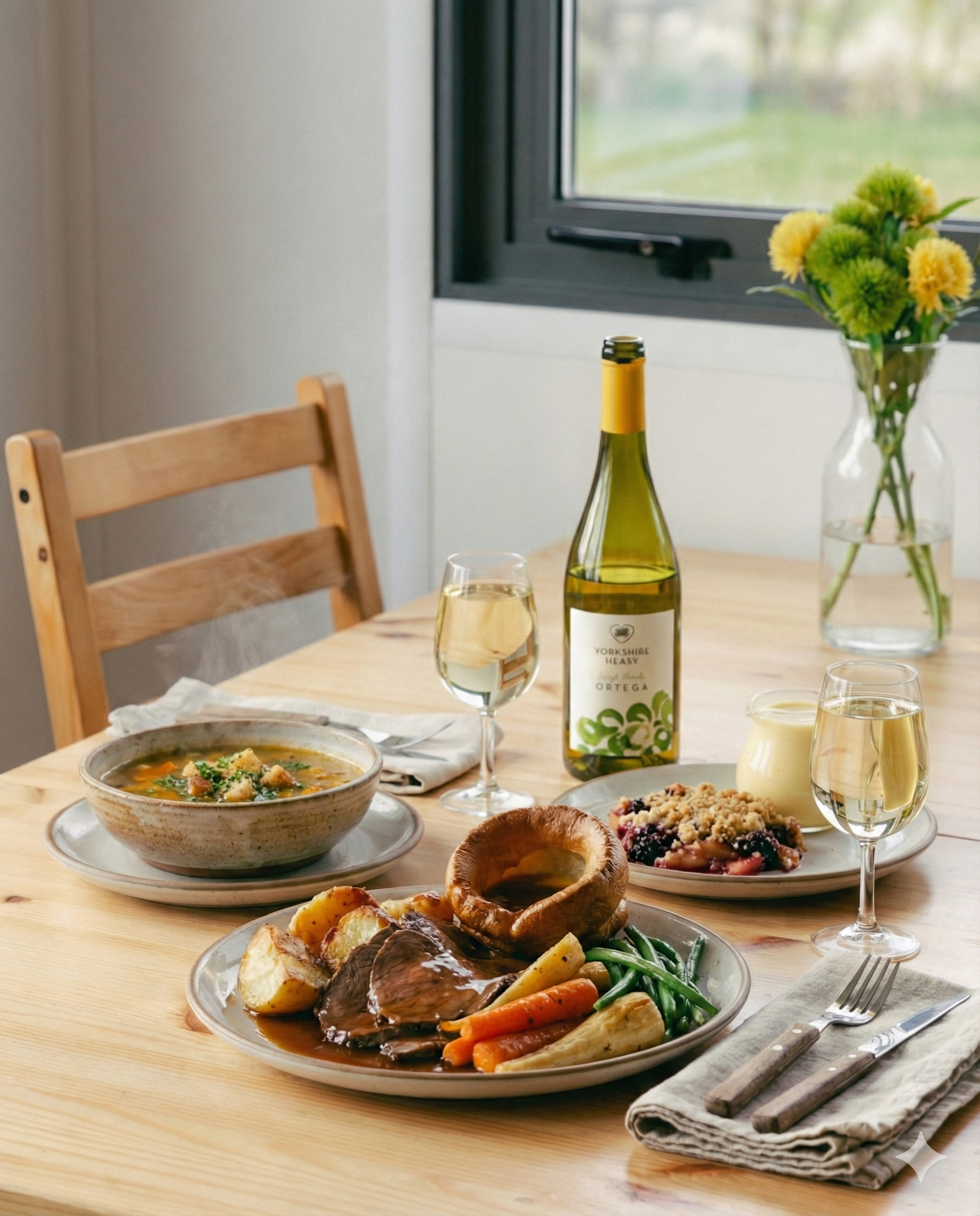 Evening meal with Yorkshire Heart