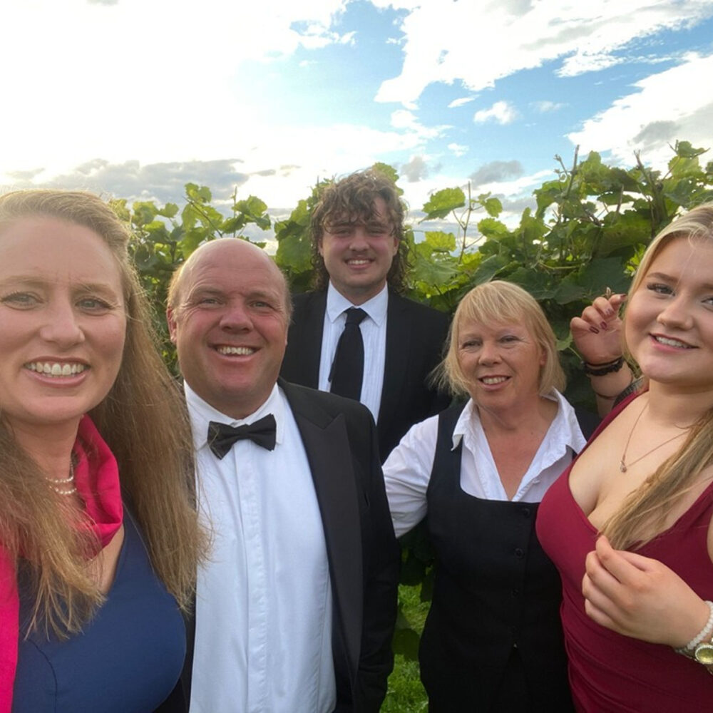 The Spakouskas family dressed up ready for the awards ceremony