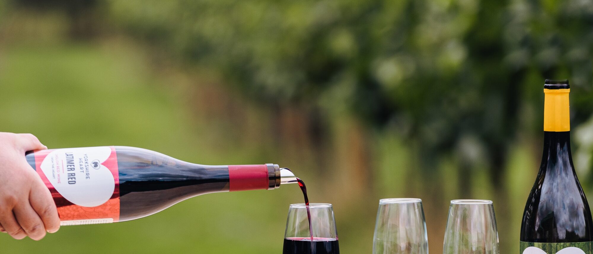 Yorkshire Heart Wine being poured