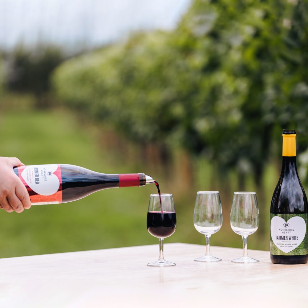 Yorkshire Heart Wine being poured