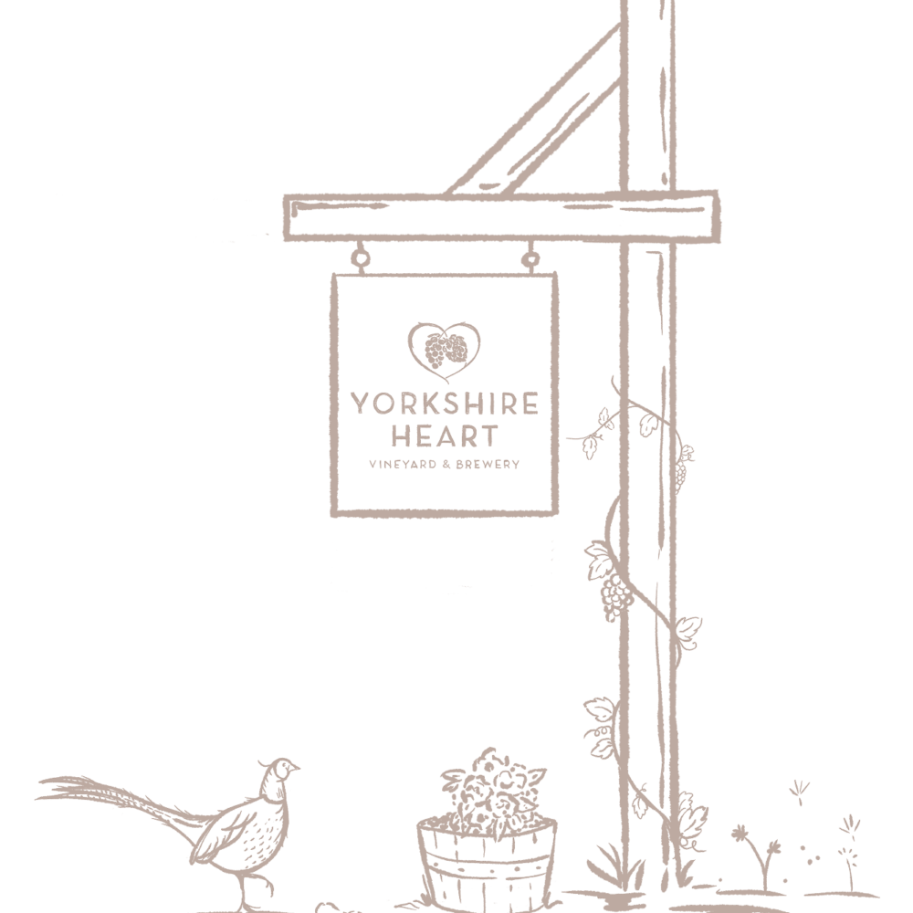 Yorkshire Heart swing sign illustration