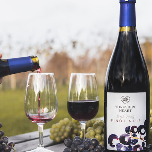 Pinot noir being poured into glasses