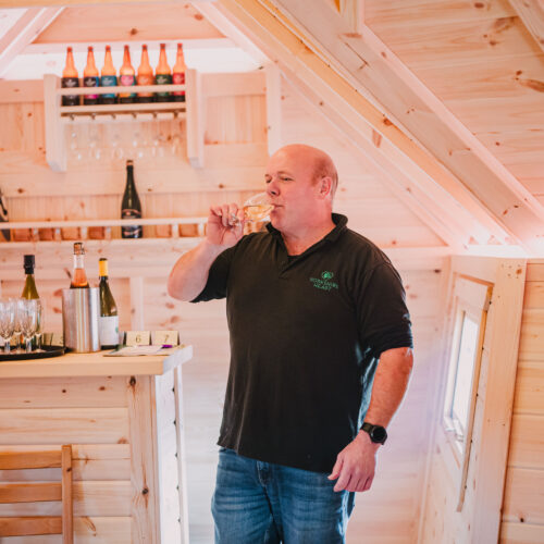 Tim leading a wine tasting at Yorkshire Heart
